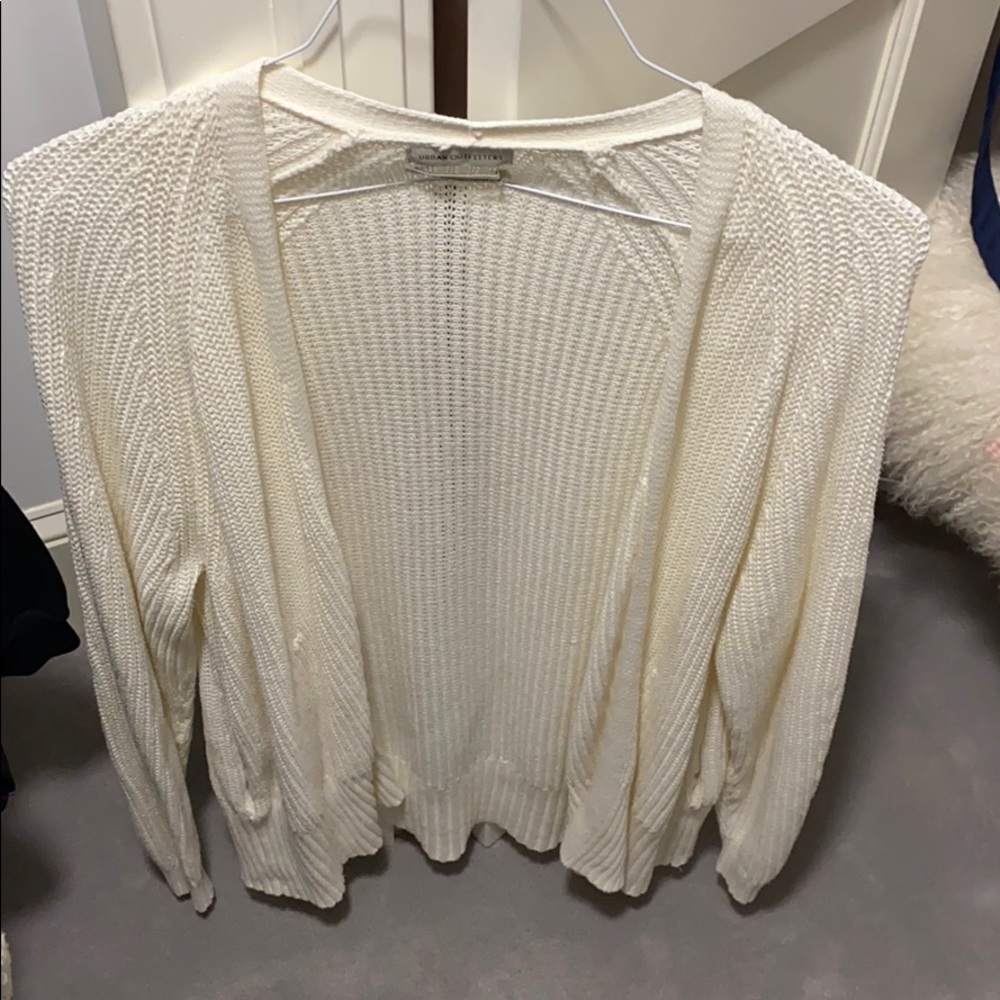 Urban Outfitters long white knit Cardigan
